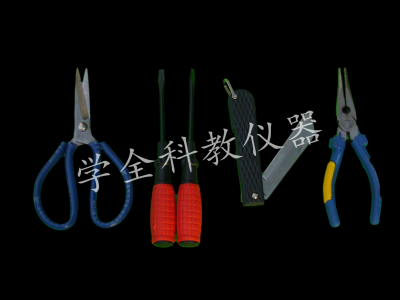 剪刀、一字螺絲刀、玻璃刀、尖嘴鉗